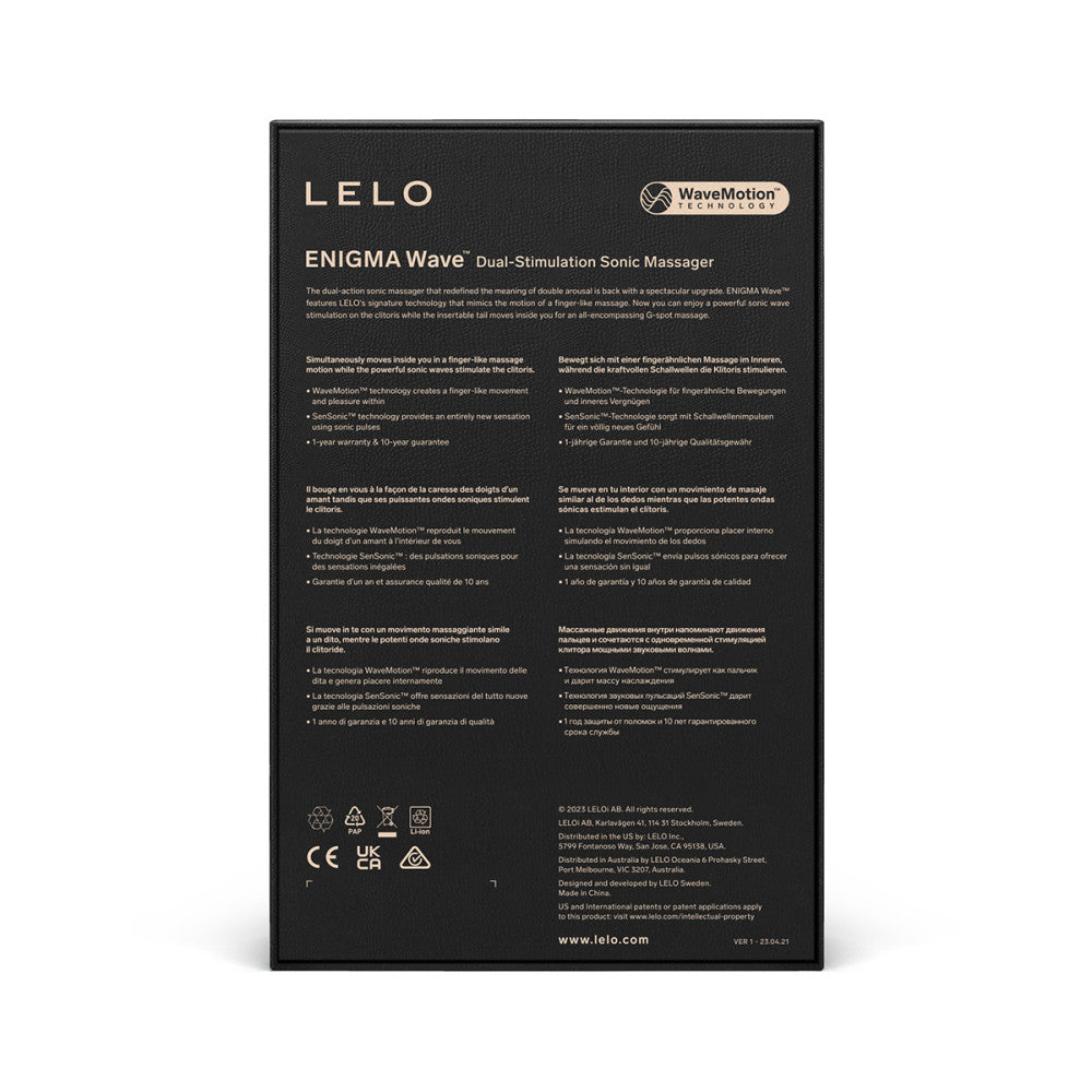 LELO Enigma Wave Dual Suction Vibrator - Purple
