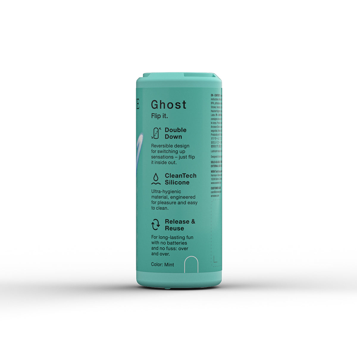 Arcwave Ghost Reversible CleanTech Silicone Stroker in Mint