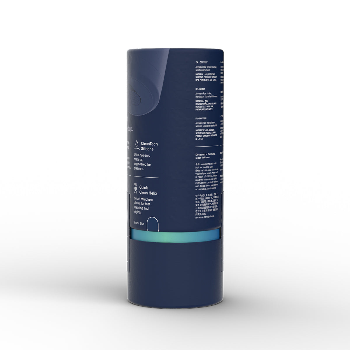 Arcwave Pow Silicone Stroker with Suction Control Blue