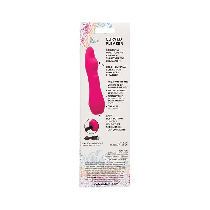 Gia Curved Pleaser Vibrator - Pink