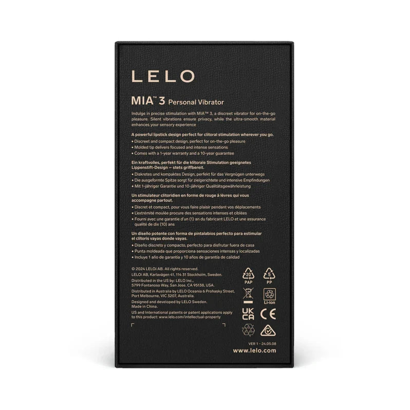 LELO MIA 3 Mini Lipstick Vibe Black