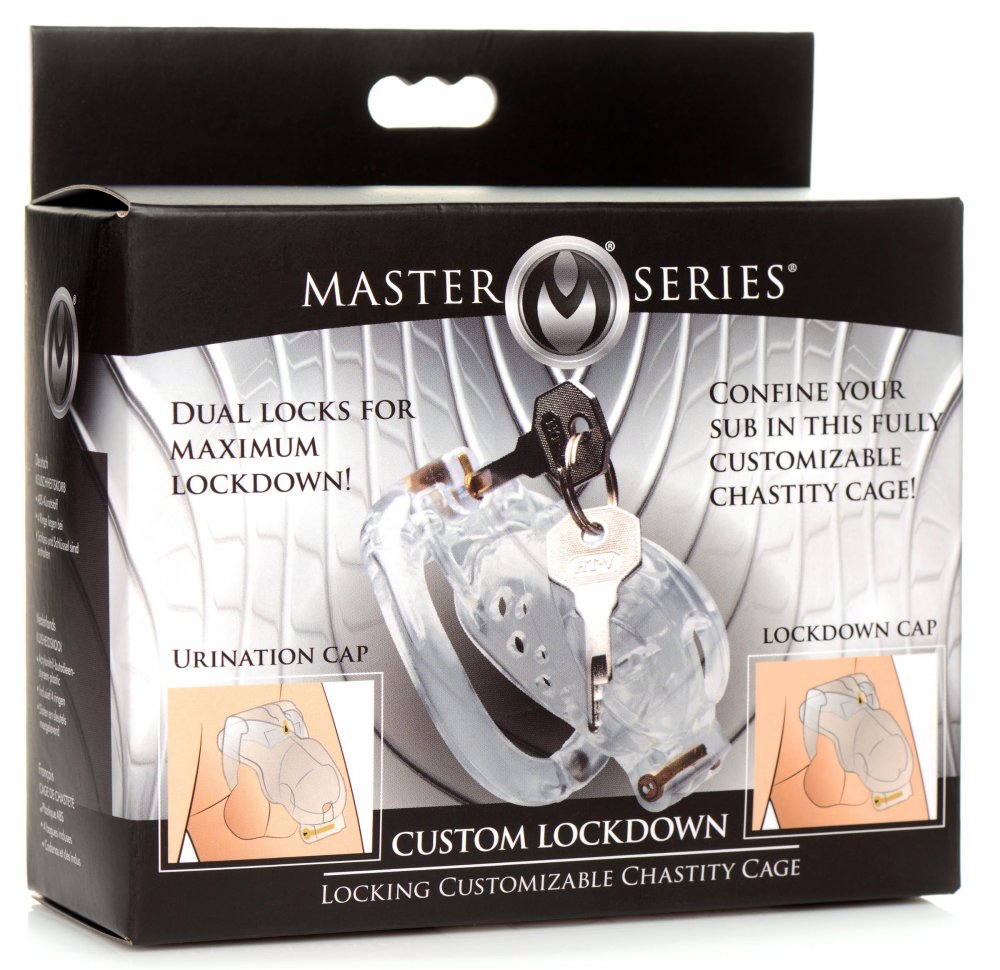 Master Series Lockdown Customizable Chastity Cage