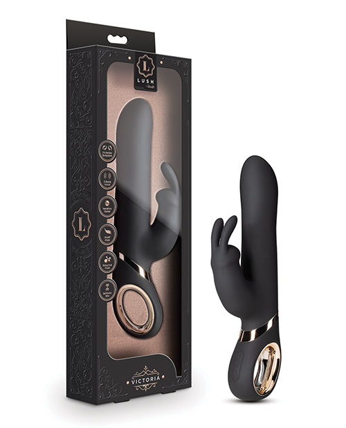 Blush Victoria Rabbit Vibrator - Black