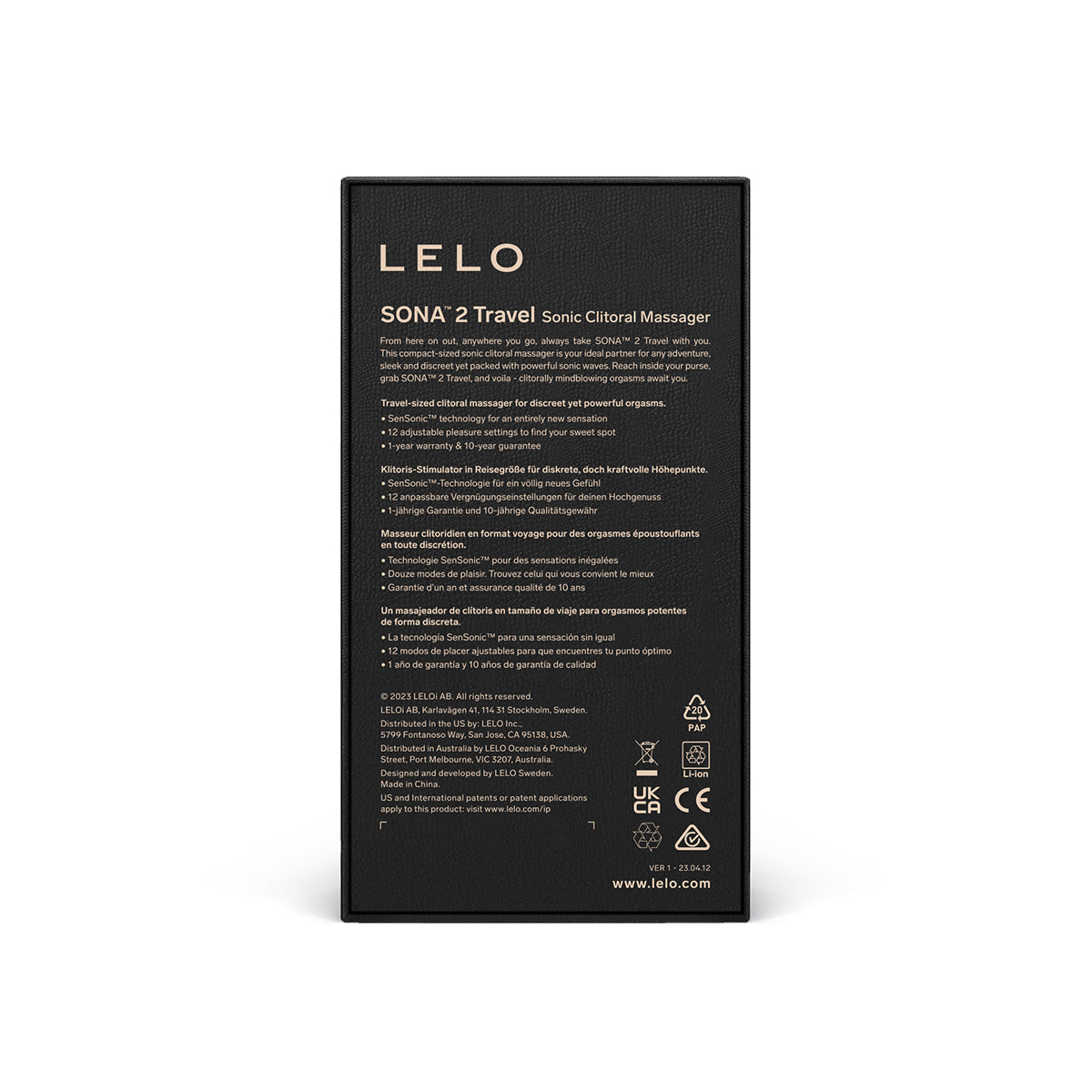 LELO Sona 2 Travel Clit Stimulator - Pink