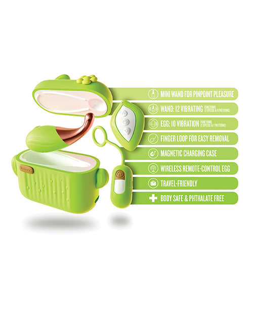 Play with Me Blooming Bliss Vibrator Kit - Green