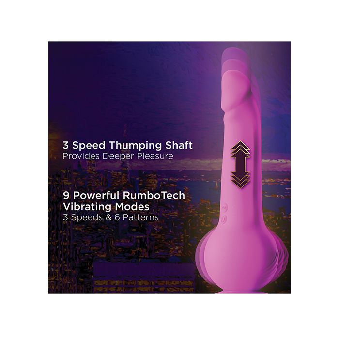 Impressions New York Gyro Quake Dildo - Purple