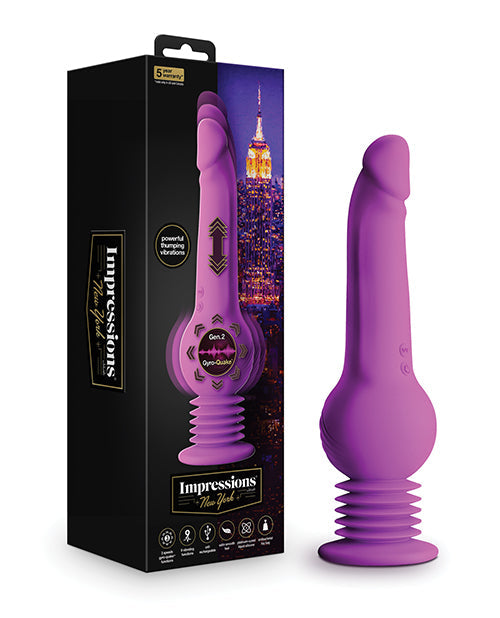Impressions New York Gyro Quake Dildo - Purple