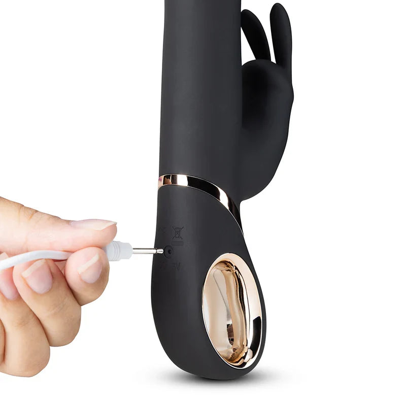 Blush Victoria Rabbit Vibrator - Black
