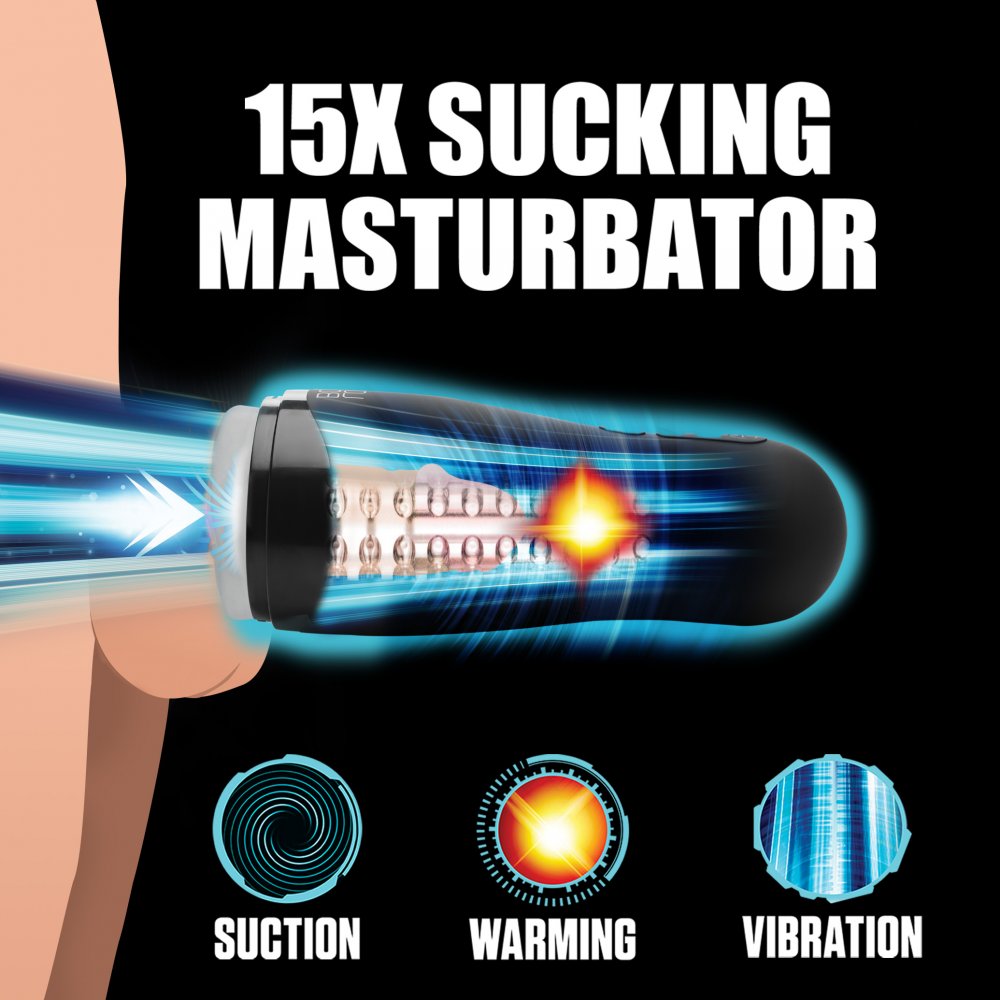 Auto Milker 15X Sucking Masturbator - Black