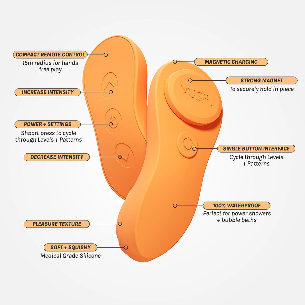 VUSH Luna Medical Grade Silicone Wearable Vibrator