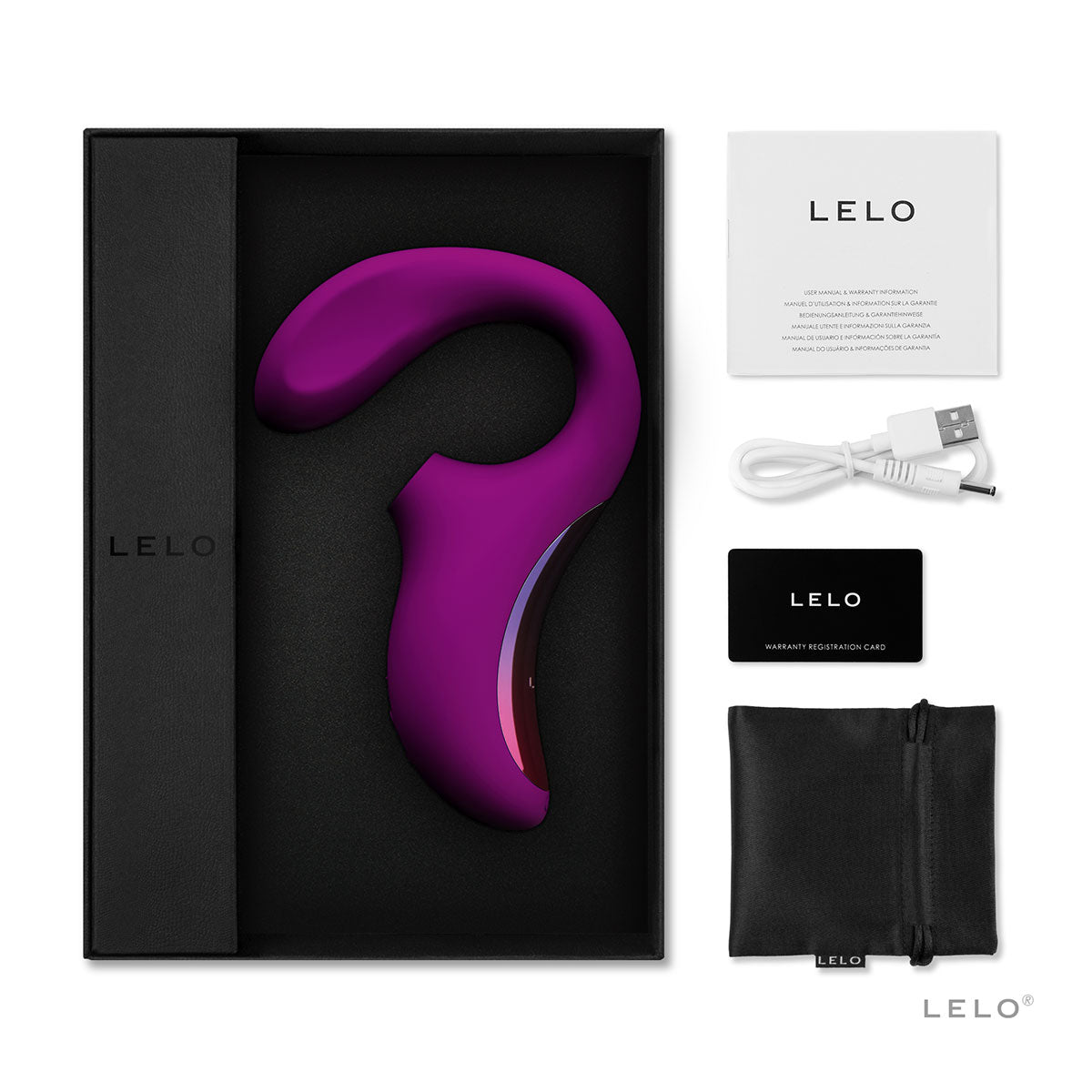 LELO Enigma Dual Sonic Massager - Deep Rose