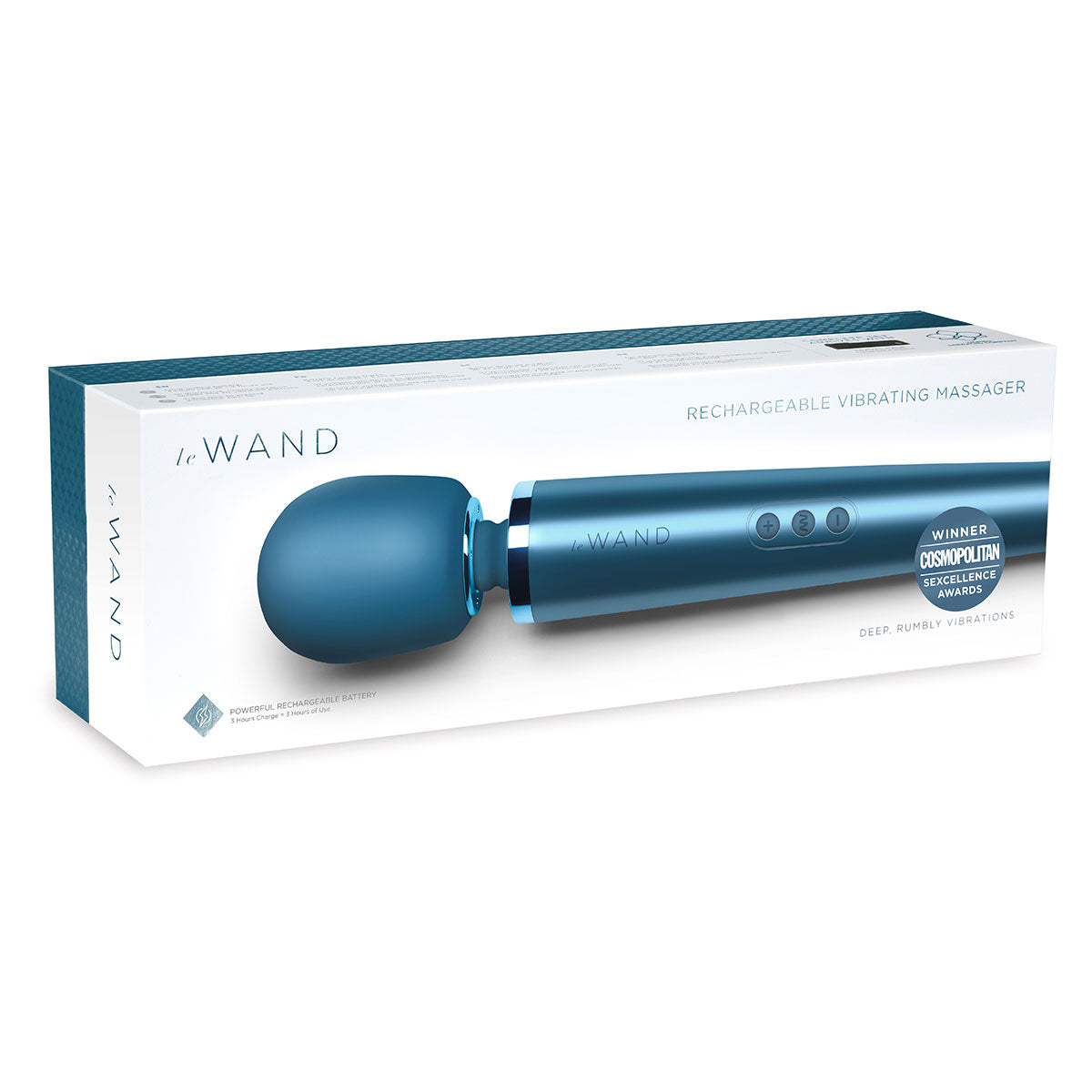 Le Wand Vibrating Wand Massager - Pacific Blue