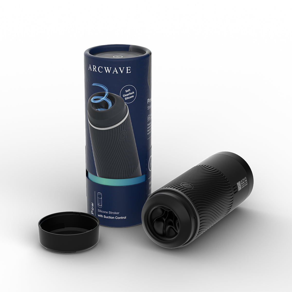 Arcwave Pow Silicone Stroker with Suction Control Black