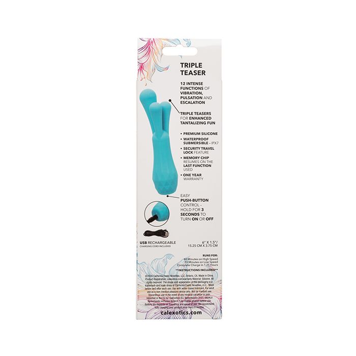 Gia Triple Teaser Vibrator - Aqua