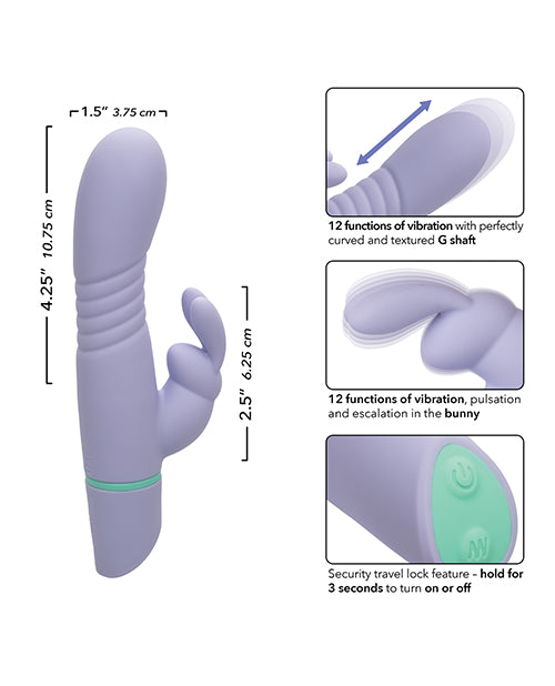 Love Bunny Thrusting Bunny Vibrator - Lavender