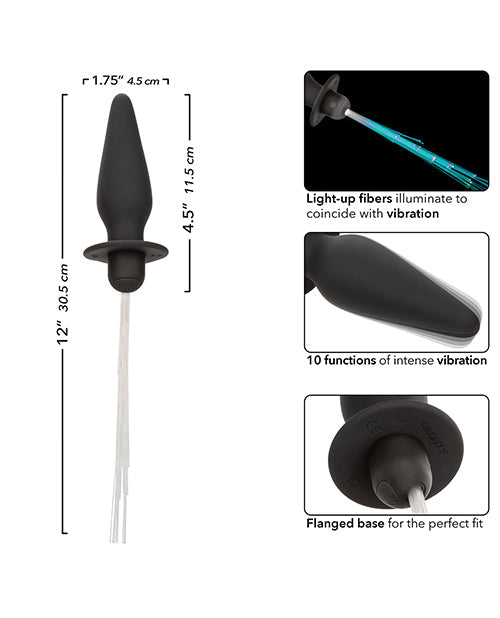 Southern Lights Vibrating Light Up Anal Probe - Black