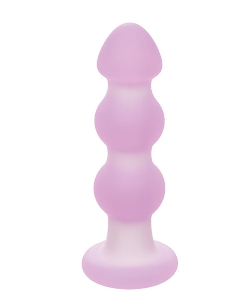 Lavender Haze Beaded Anal Plug - Lavender/White