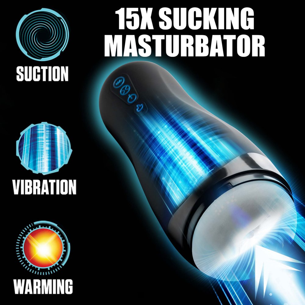 Auto Milker 15X Sucking Masturbator - Black