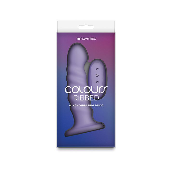 Colours Ribbed 6 Inch Vibrating Dildo