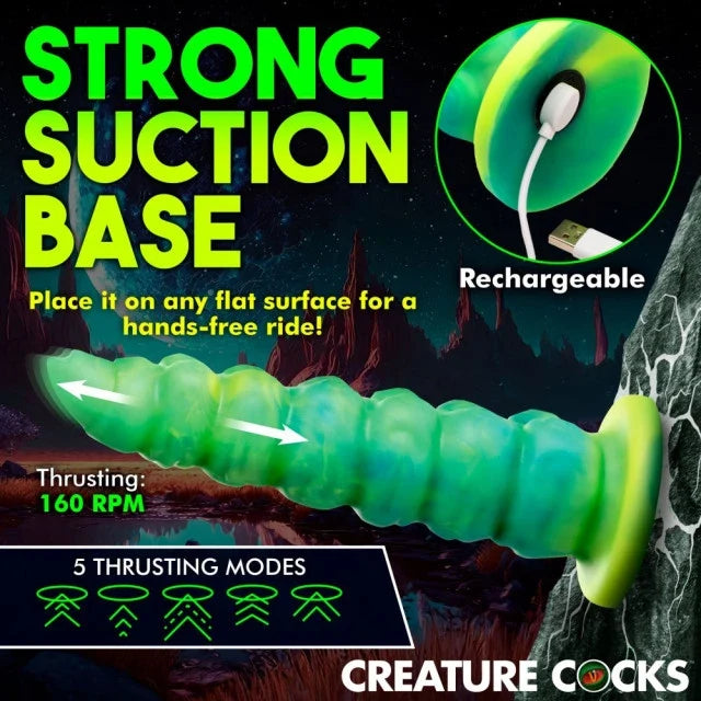 Creature Cocks Squirmer Thrusting & Vibrating Dildo