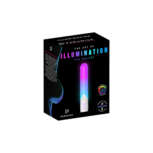 Illumination THE Bullet by Paradise: App-Controlled RGB Waterproof Vibrator