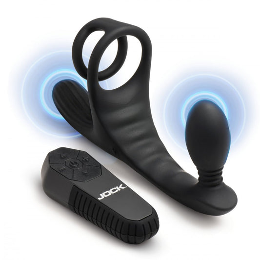 JOCK Enhancers Triple Rush Vibrating C-Ring and Anal Plug