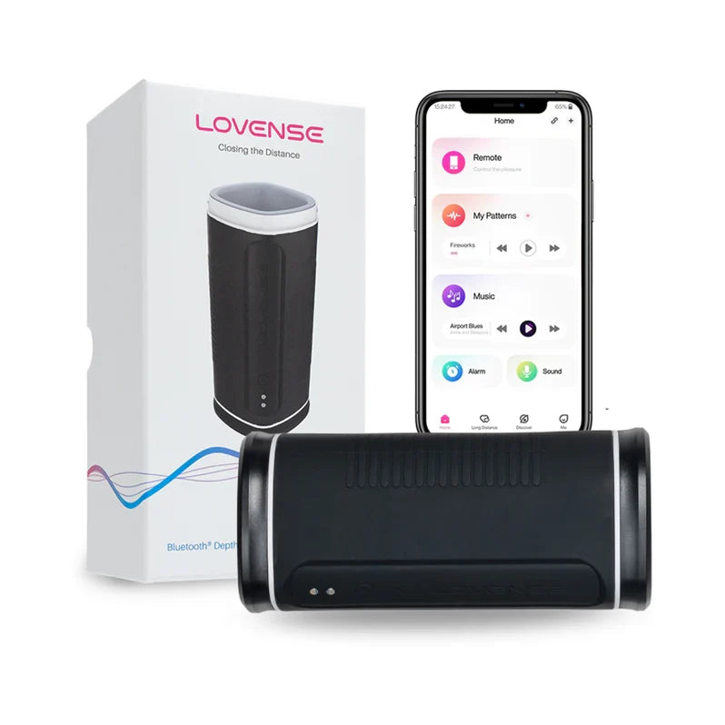 Lovense Calor Bluetooth Heating Masturbator - Black