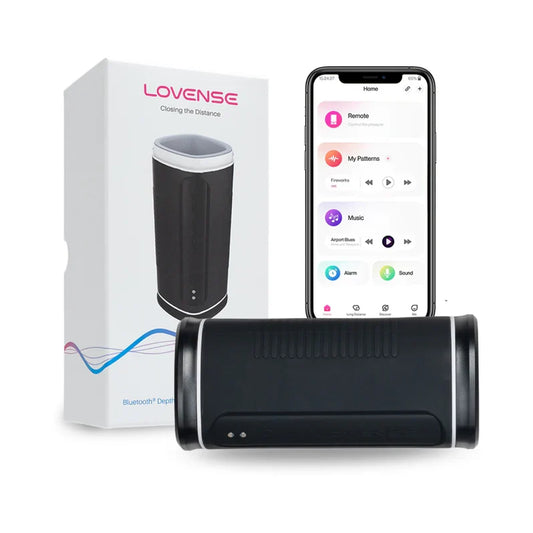 Lovense Calor Bluetooth Heating Masturbator - Black