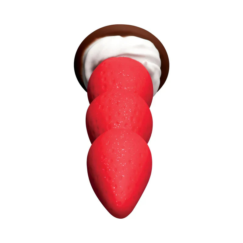 Simply Sweet Strawberry Sweet Cream Silicone Dildo